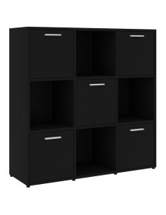 Libreria Nera 90x30x90 cm in Legno Multistrato 2