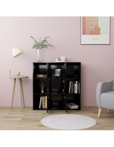 Libreria Nera 90x30x90 cm in Legno Multistrato