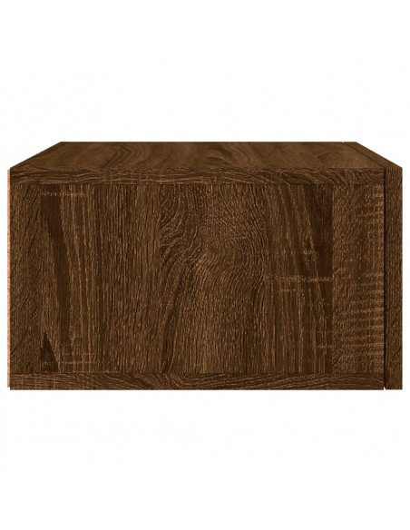 Comodini a Muro 2 pz Rovere Marrone 35x35x20 cm