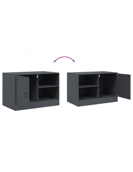 Mobile TV Antracite 67x39x44 cm in Acciaio