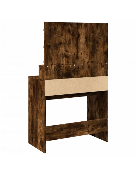 Toeletta con LED Rovere Fumo 80x41x134,5 cm