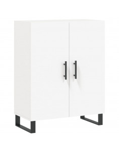 Credenza Bianca 69,5x34x180 cm in Legno Multistrato 2