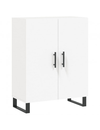 Credenza Bianca 69,5x34x180 cm in Legno Multistrato
