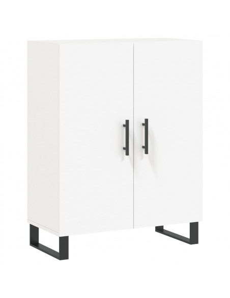 Credenza Bianca 69,5x34x180 cm in Legno Multistrato