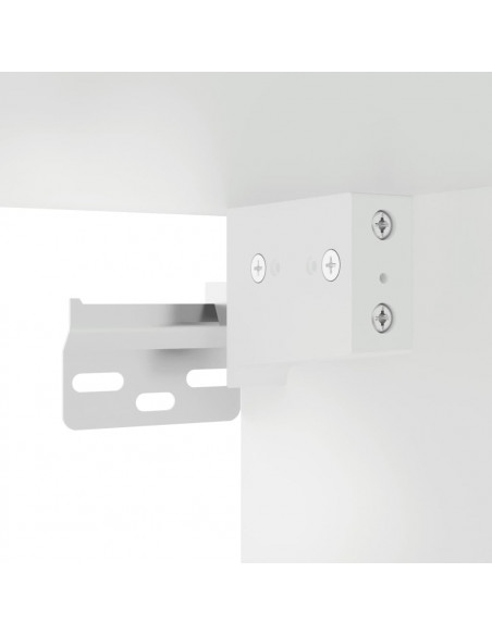 Credenza Bianca 69,5x34x180 cm in Legno Multistrato