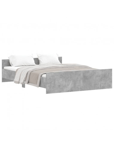 Giroletto con Testiera e Pediera Grigio Cemento 150x200 cm