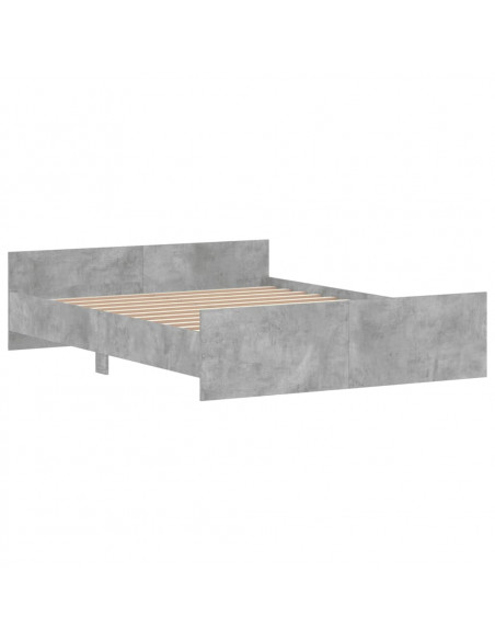 Giroletto con Testiera e Pediera Grigio Cemento 150x200 cm