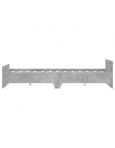 Giroletto con Testiera e Pediera Grigio Cemento 150x200 cm