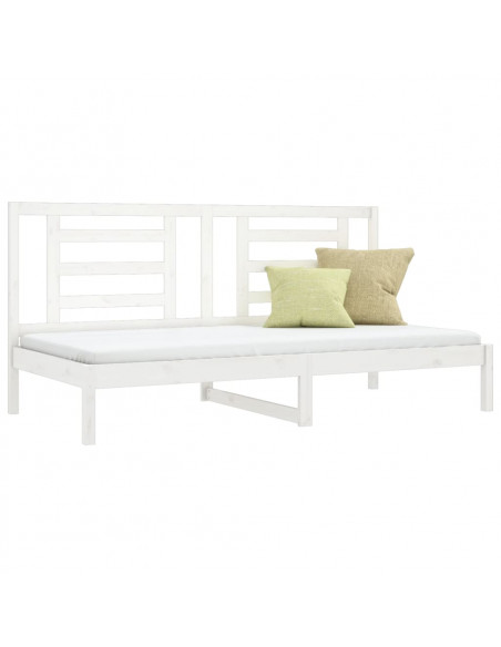 Dormeuse Bianca 90x200 cm in Legno Massello di Pino