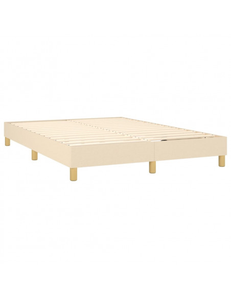Giroletto a Molle con Materasso Crema 140x19 cm in Tessuto
