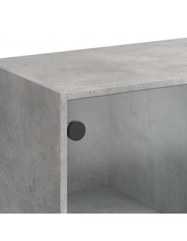 Credenza Grigio Cemento 102x37x75,5 cm in Legno Multistrato