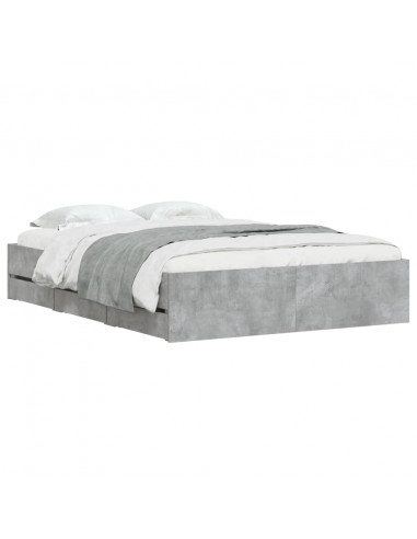 Giroletto Cassetti Grigio Cemento 120x200 cm Legno Multistrato