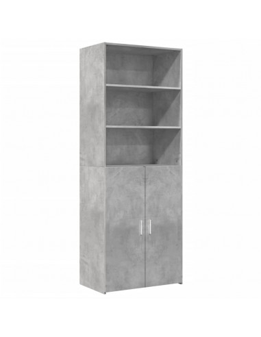 Credenza Grigio Cemento 70x42,5x185 cm in Legno Multistrato