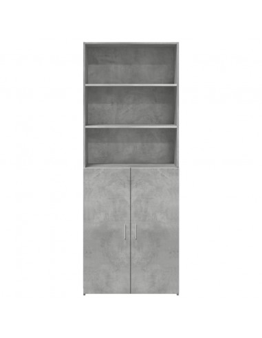 Credenza Grigio Cemento 70x42,5x185 cm in Legno Multistrato