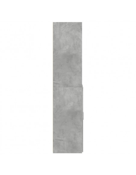 Credenza Grigio Cemento 70x42,5x185 cm in Legno Multistrato
