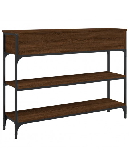 Tavolino Consolle Rovere Marrone 100x25x75 cm Legno Multistrato