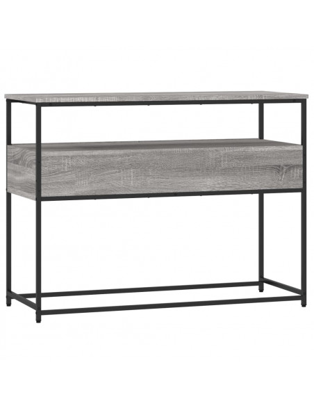 Tavolino Consolle Grigio Sonoma 100x40x75cm Legno Multistrato