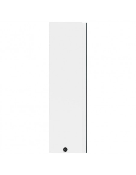 Armadietto Bagno con Specchio e LED Bianco 60x13x52 cm