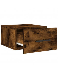 Comodini a Muro 2 pz Rovere Fumo 35x35x20 cm 2