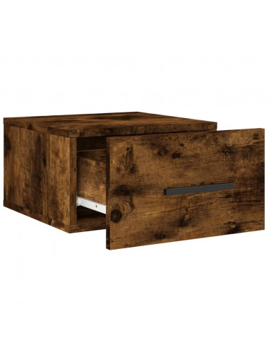 Comodini a Muro 2 pz Rovere Fumo 35x35x20 cm