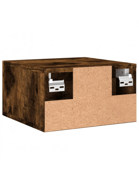 Comodini a Muro 2 pz Rovere Fumo 35x35x20 cm