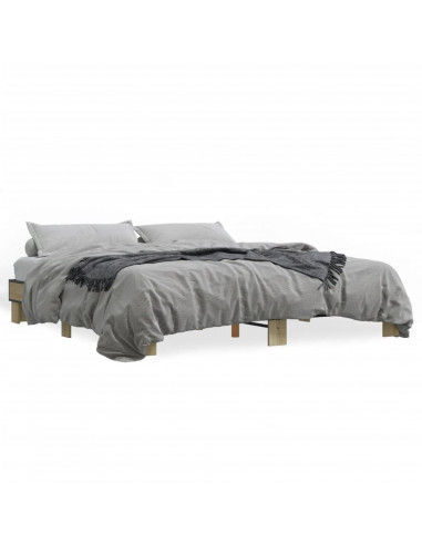 Giroletto Rovere Sonoma 160x200 cm in Legno Multistrato Metallo