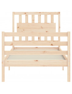 Giroletto con Testiera 90x200 cm in Legno Massello 2