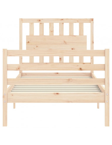 Giroletto con Testiera 90x200 cm in Legno Massello