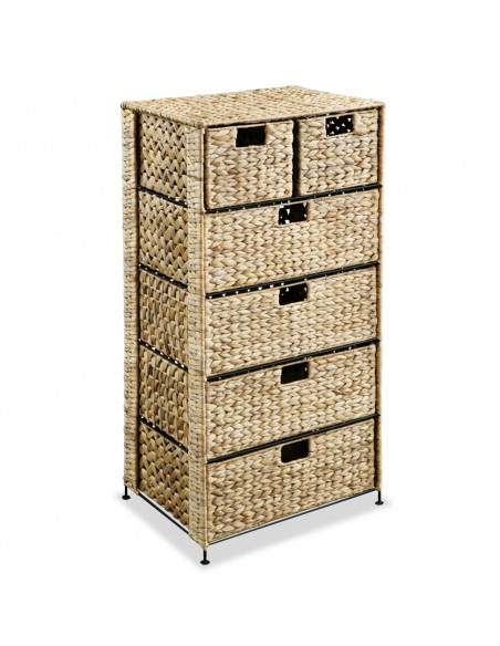 Armadietto Portaoggetti 6 Cesti 47x37x100 cm Giacinto d'Acqua