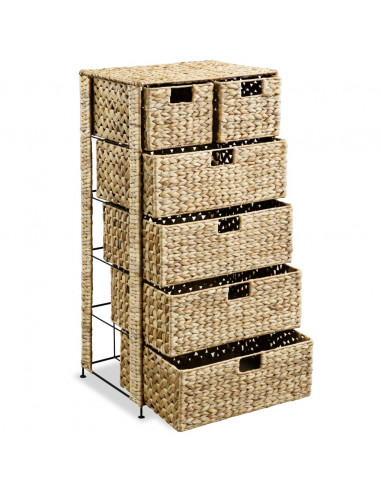 Armadietto Portaoggetti 6 Cesti 47x37x100 cm Giacinto d'Acqua