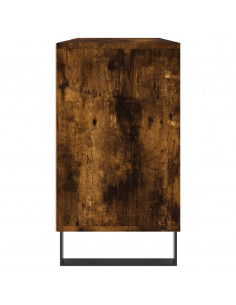 Armadietto Bagno Rovere Fumo 80x33x60 cm in Legno Multistrato 2