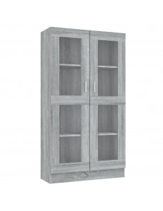 Mobile Vetrina Grigio Sonoma 82,5x30,5x150 cm Legno Multistrato 2