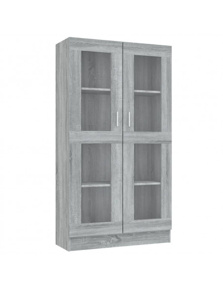 Mobile Vetrina Grigio Sonoma 82,5x30,5x150 cm Legno Multistrato