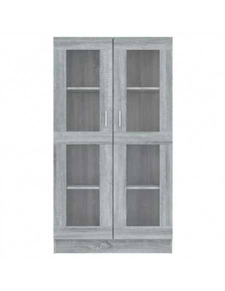 Mobile Vetrina Grigio Sonoma 82,5x30,5x150 cm Legno Multistrato