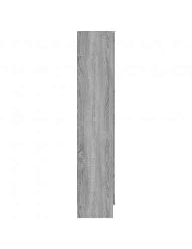 Mobile Vetrina Grigio Sonoma 82,5x30,5x150 cm Legno Multistrato