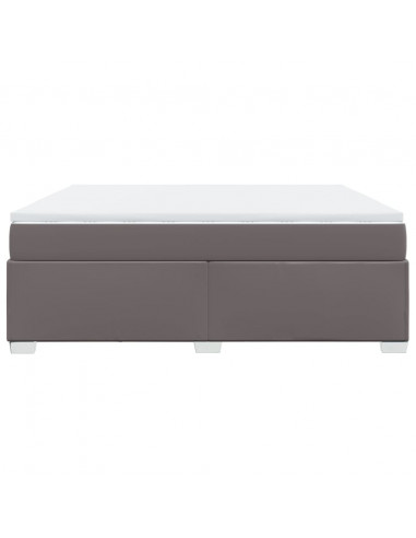 Giroletto a Molle con Materasso Grgio 180x200 cm in Similpelle