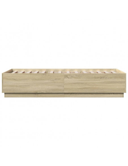 Giroletto con Luci LED Rovere Sonoma 90x200cm Legno Multistrato