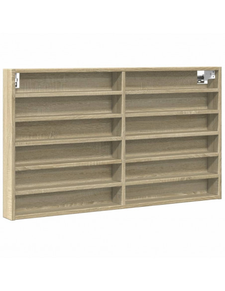 Armadietto Vetrina Rovere Sonoma 100x8,5x58cm Legno Multistrato