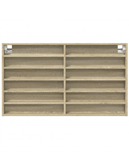Armadietto Vetrina Rovere Sonoma 100x8,5x58cm Legno Multistrato