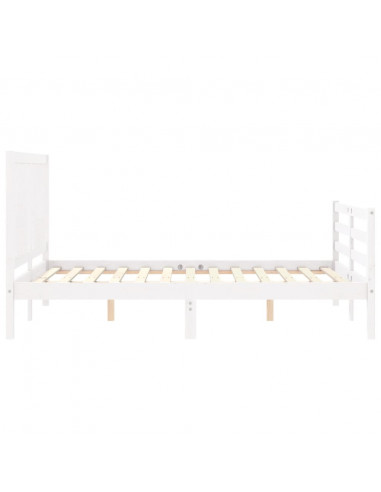 Giroletto con Testiera Bianco Double in Legno Massello