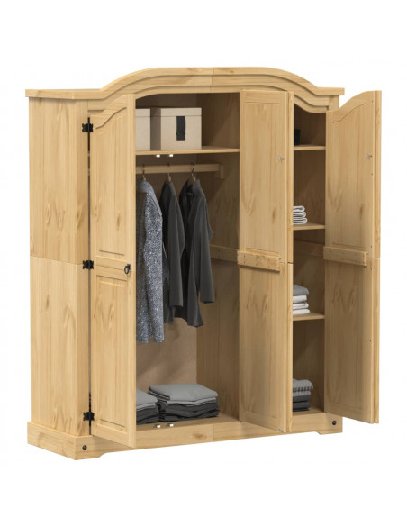 Armadio Corona 151,5x52x186 cm in Legno Massello di Pino