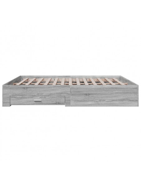 Giroletto Cassetti Grigio Sonoma 200x200 cm Legno Multistrato