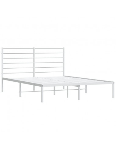 Giroletto con Testiera Metallo Bianco 160x200 cm