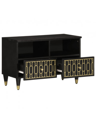 Mobile Porta TV 70x33x46 cm in Legno Massello di Mango