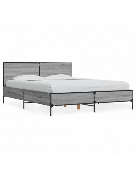 Giroletto Grigio Sonoma 120x200 cm in Legno Multistrato Metallo