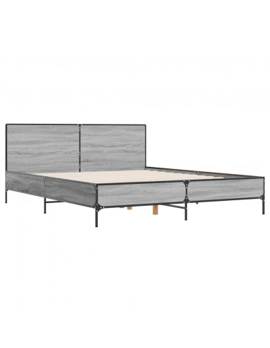 Giroletto Grigio Sonoma 120x200 cm in Legno Multistrato Metallo