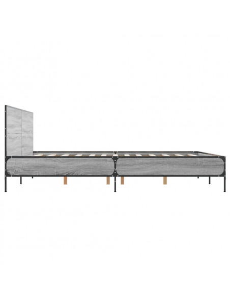 Giroletto Grigio Sonoma 120x200 cm in Legno Multistrato Metallo