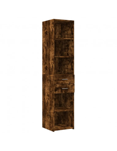 Credenza Rovere Fumo 40x42,5x185 cm in Legno Multistrato