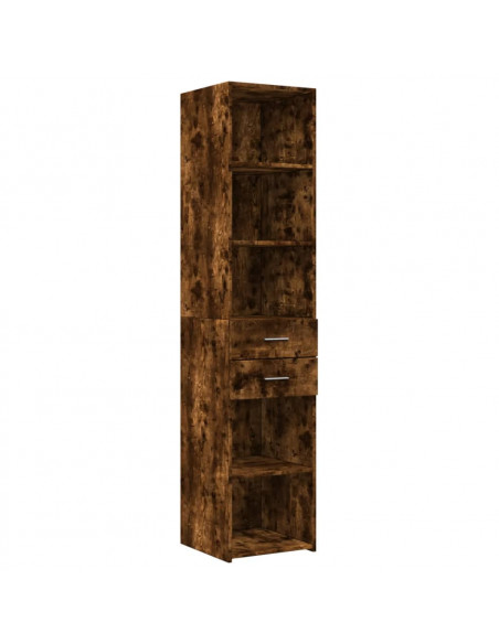 Credenza Rovere Fumo 40x42,5x185 cm in Legno Multistrato
