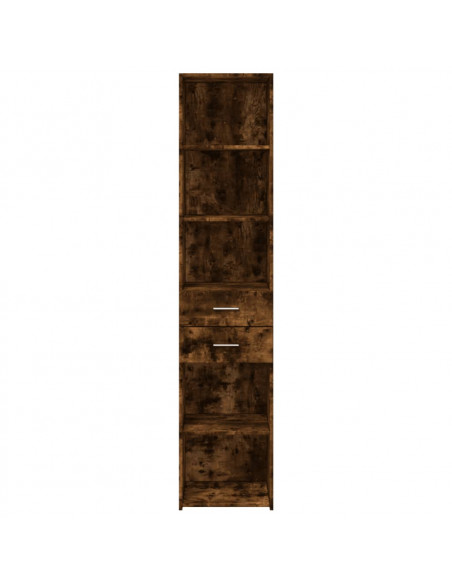 Credenza Rovere Fumo 40x42,5x185 cm in Legno Multistrato